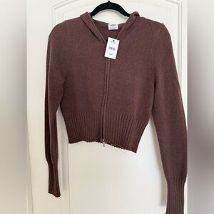 NWT Cotton On cropped fitted sweater hoodie